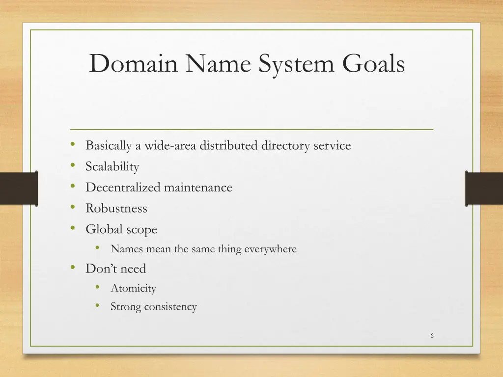 domain name system goals