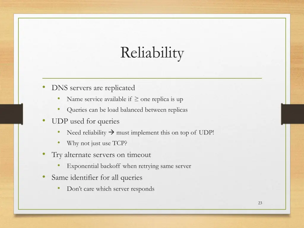 reliability