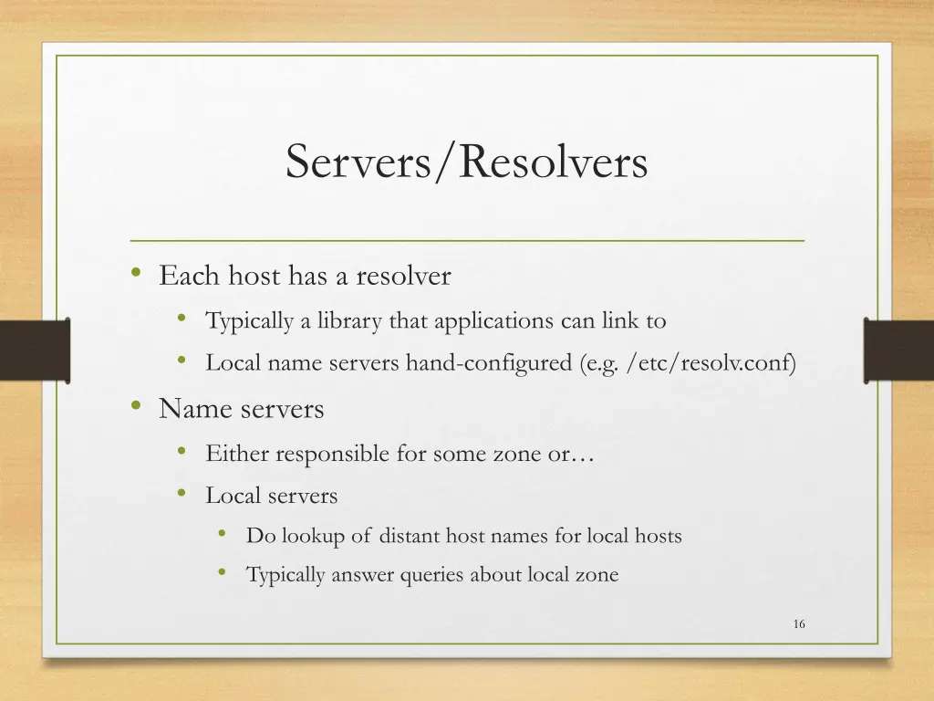 servers resolvers