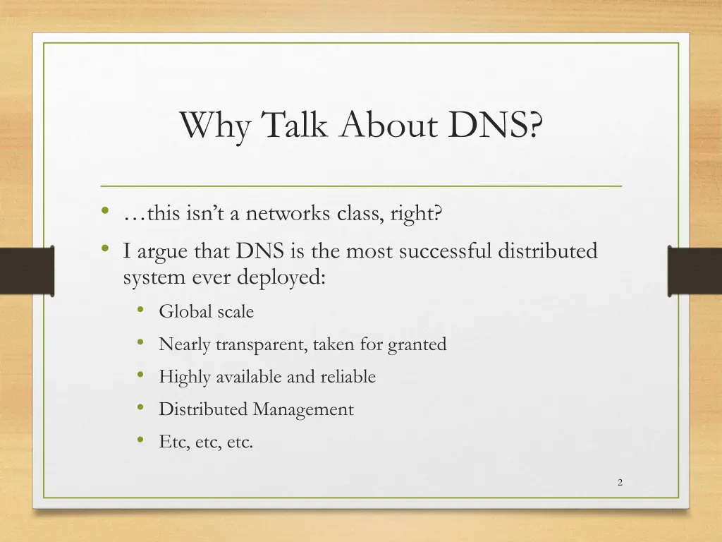 why talk about dns