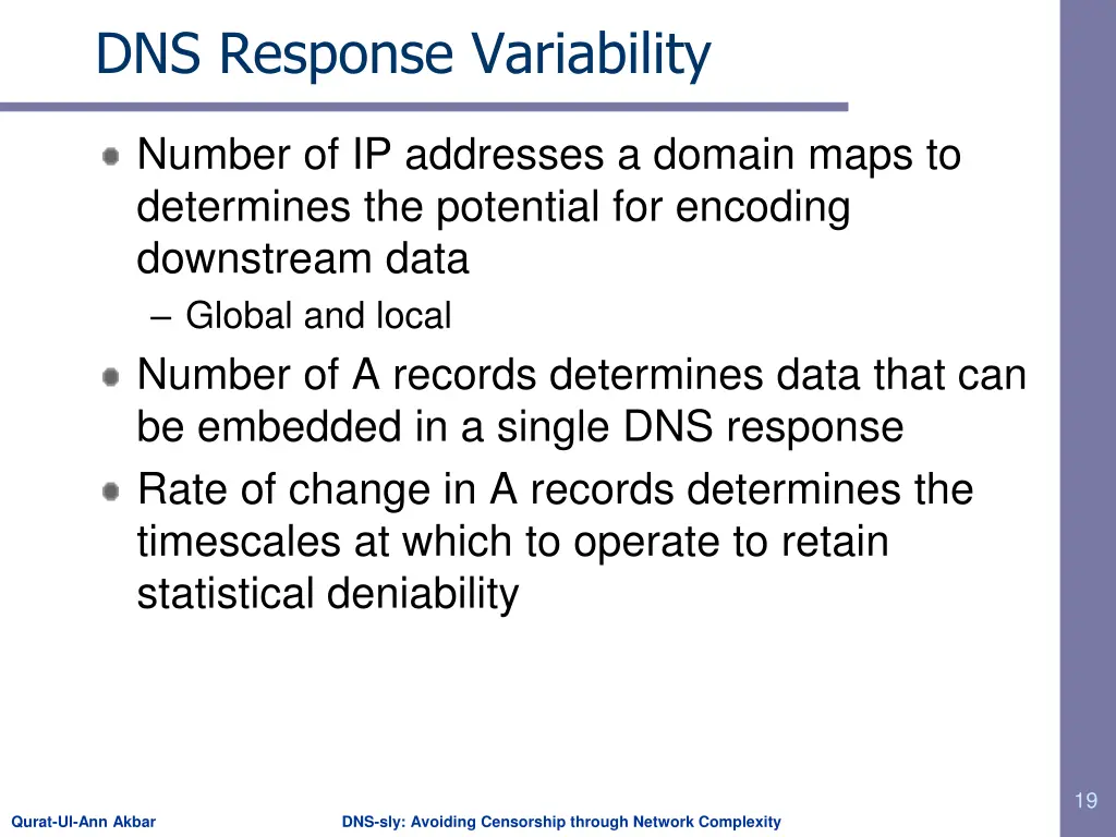 dns response variability