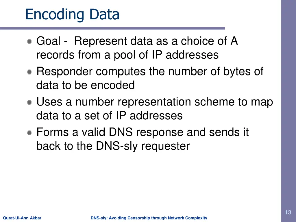 encoding data