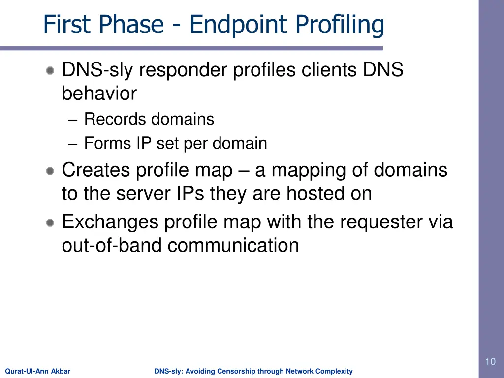 first phase endpoint profiling