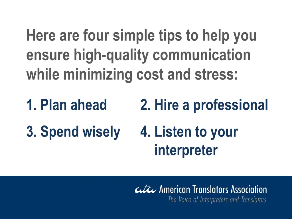 here are four simple tips to help you ensure high