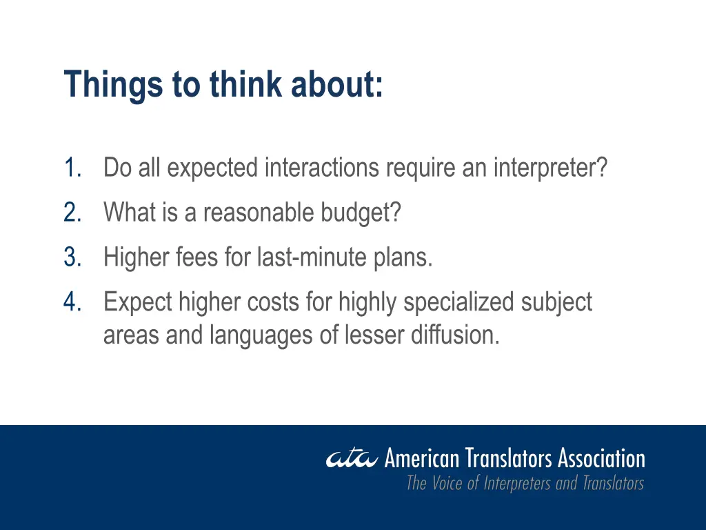 things to think about