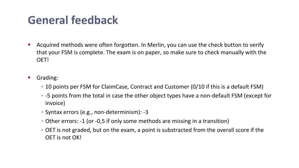 general feedback