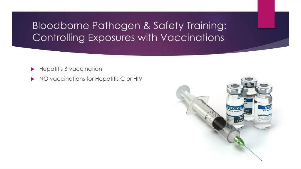 bloodborne pathogen safety training controlling