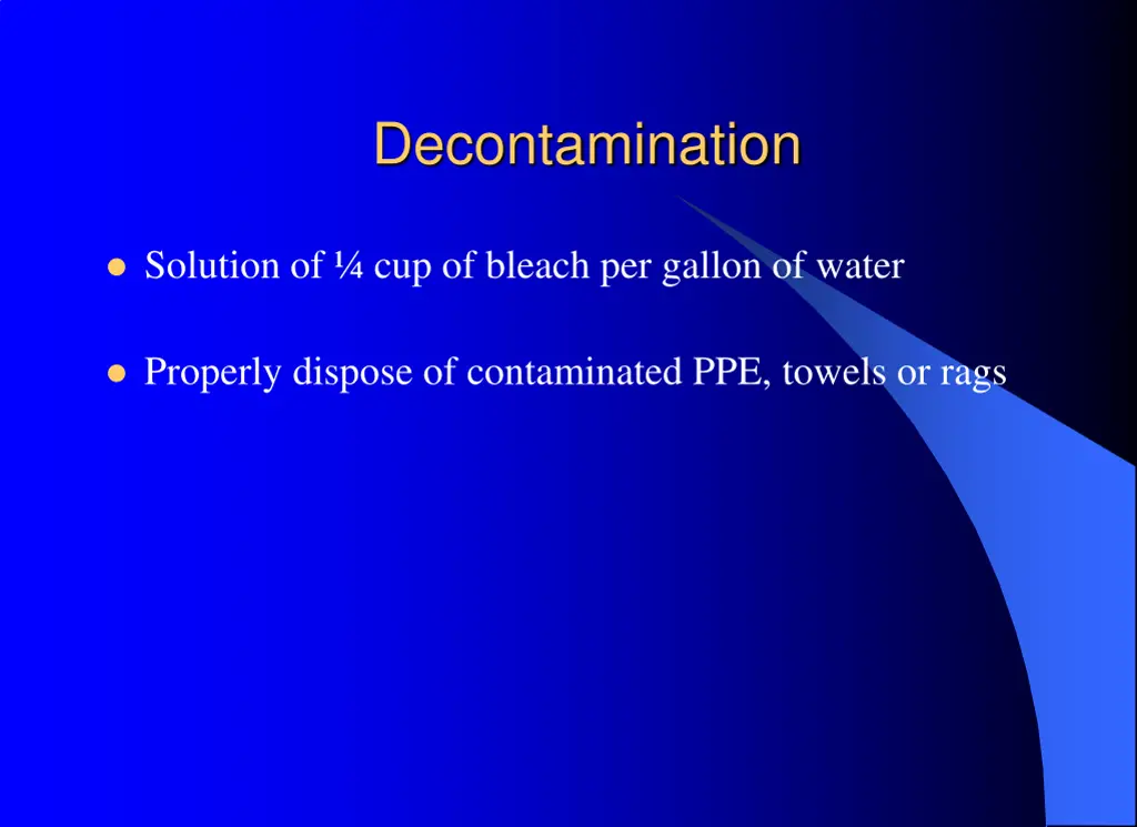 decontamination