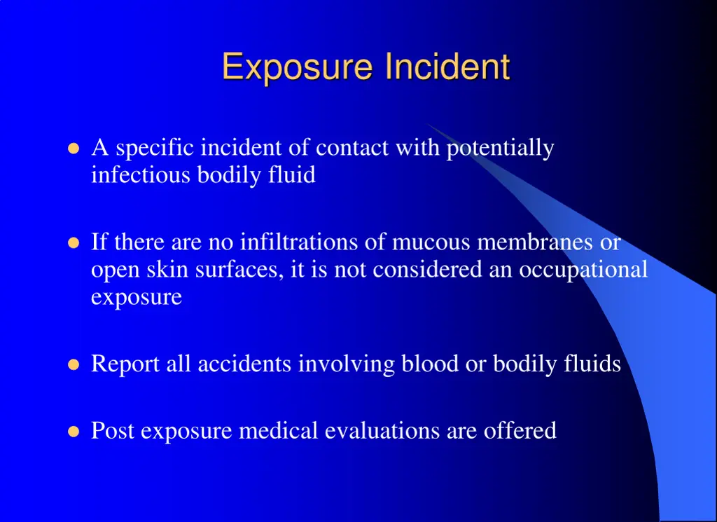exposure incident