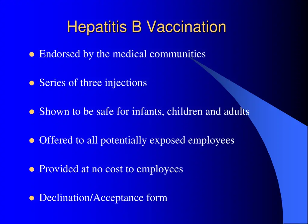 hepatitis b vaccination