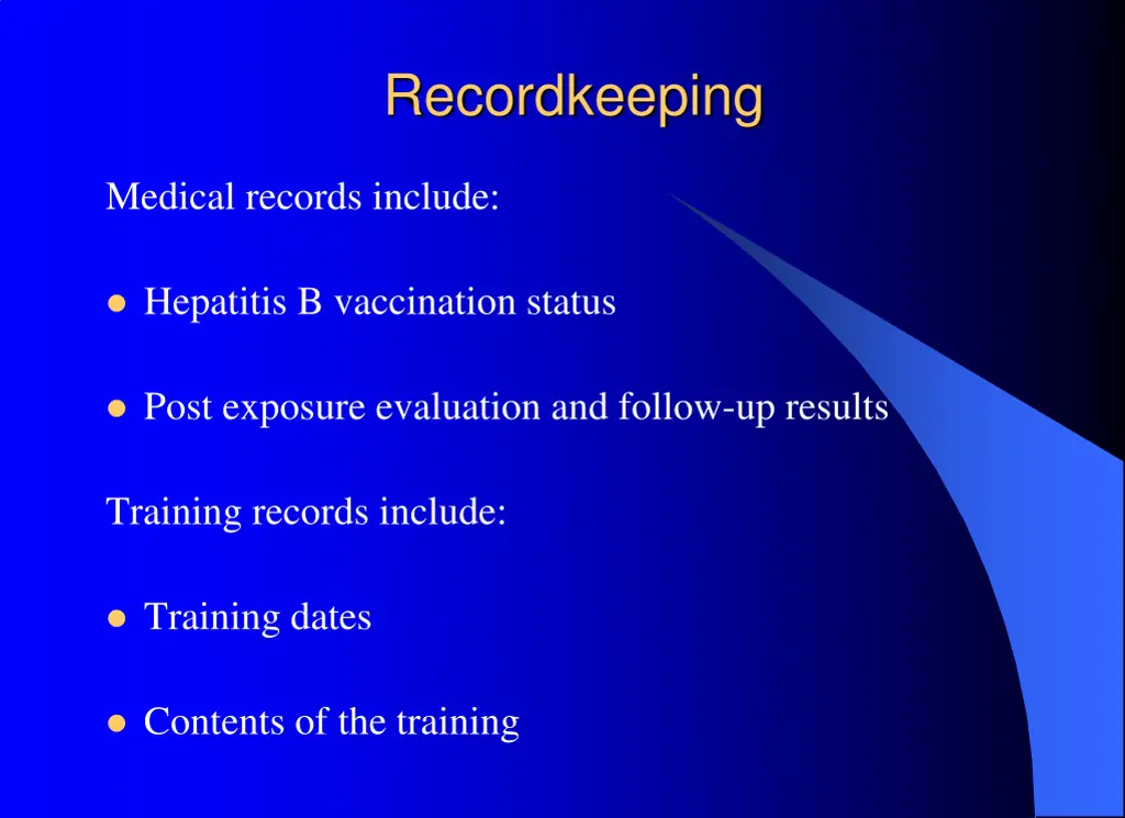 recordkeeping