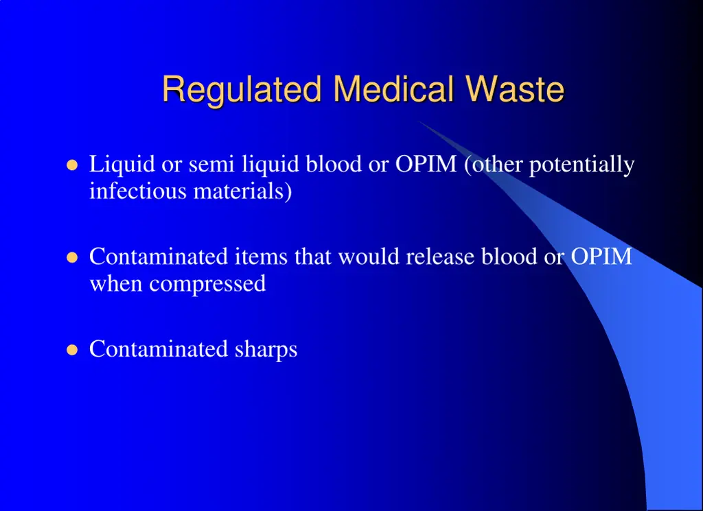 regulated medical waste