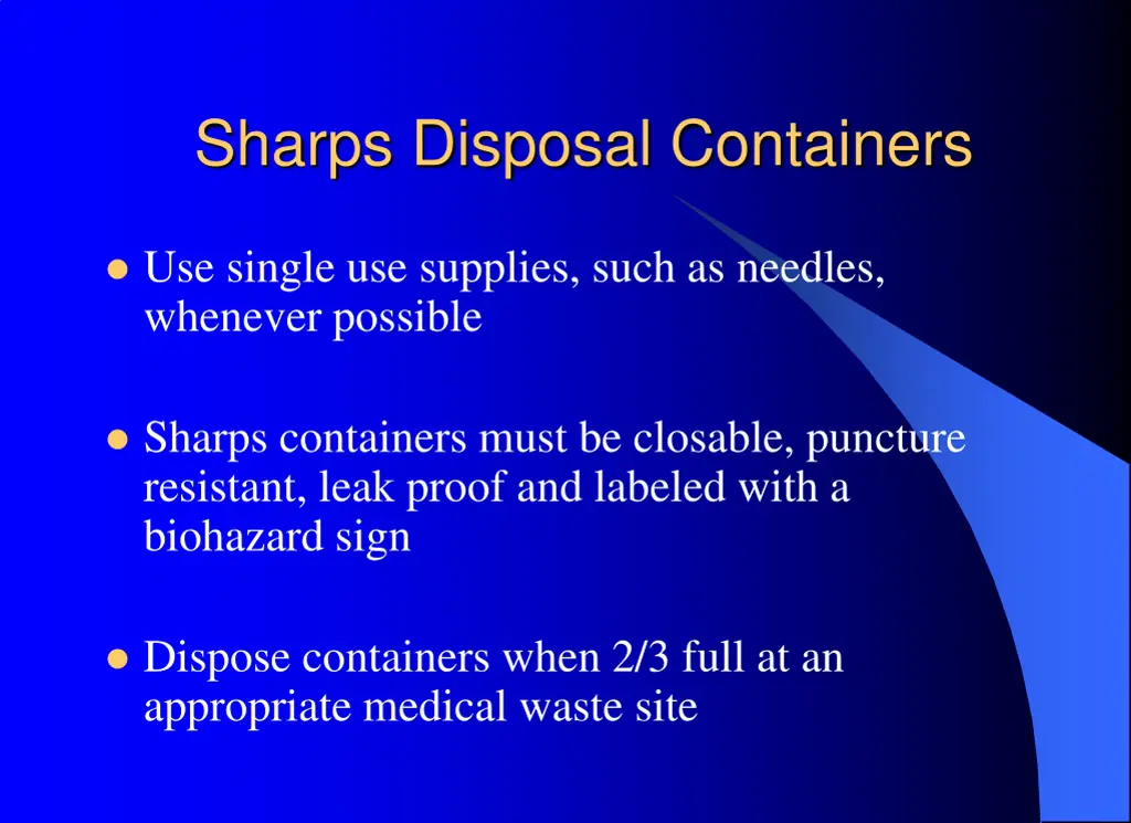 sharps disposal containers