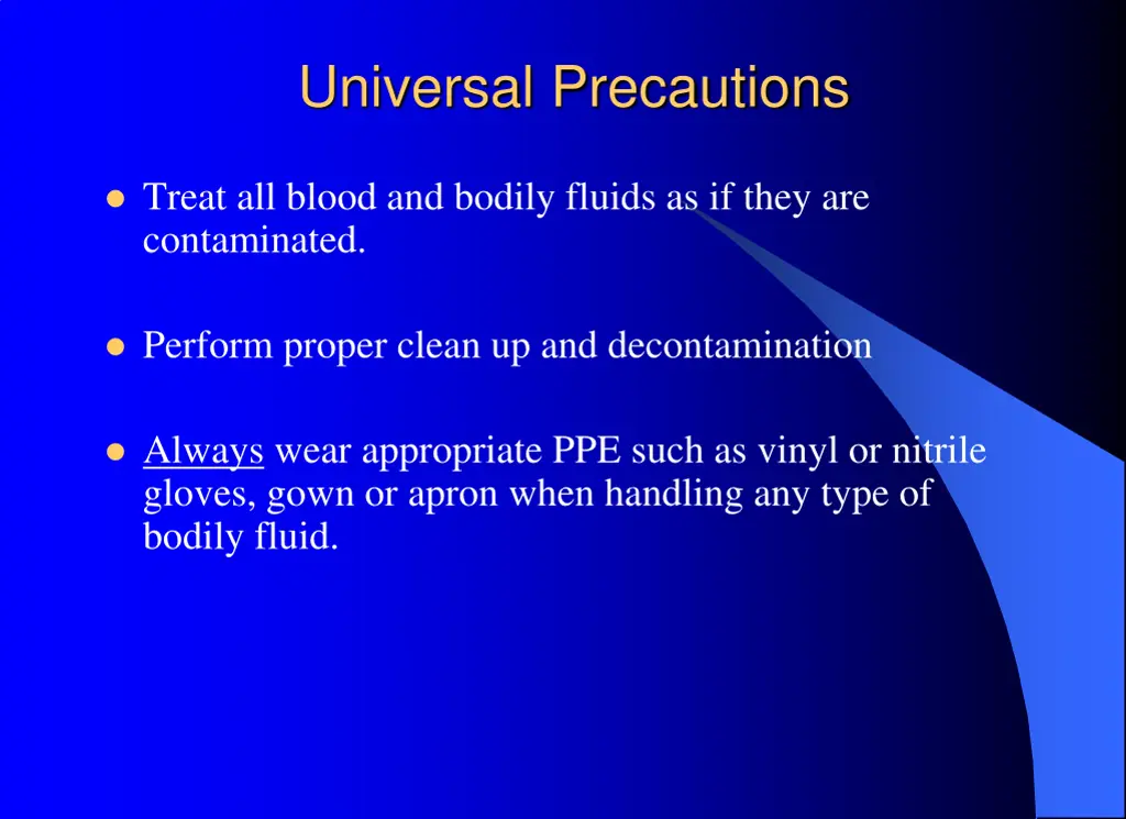 universal precautions