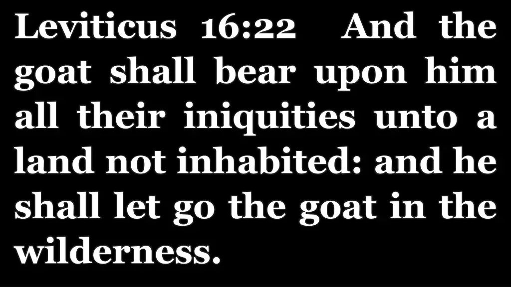 leviticus 16 22 and the goat shall bear upon