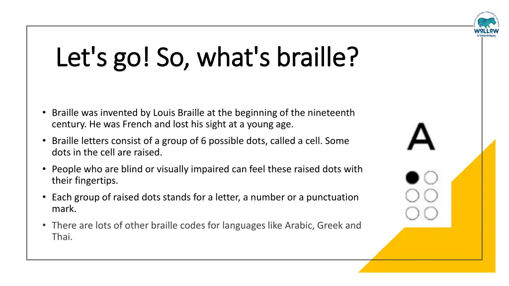 let s go so what s braille let s go so what