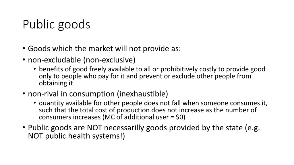 public goods
