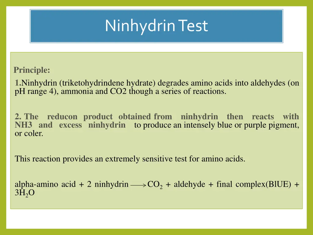 ninhydrin test
