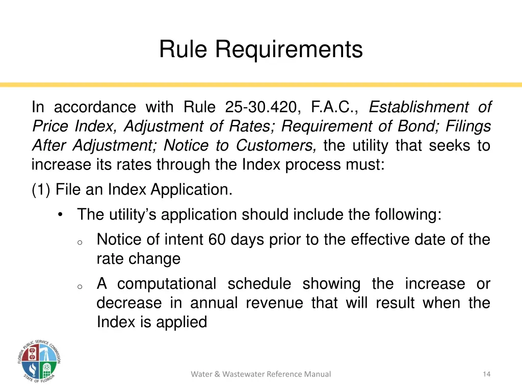 rule requirements