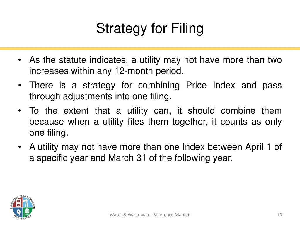 strategy for filing