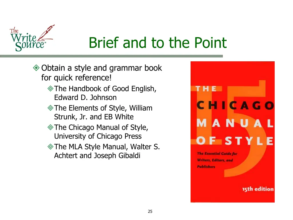 brief and to the point 12