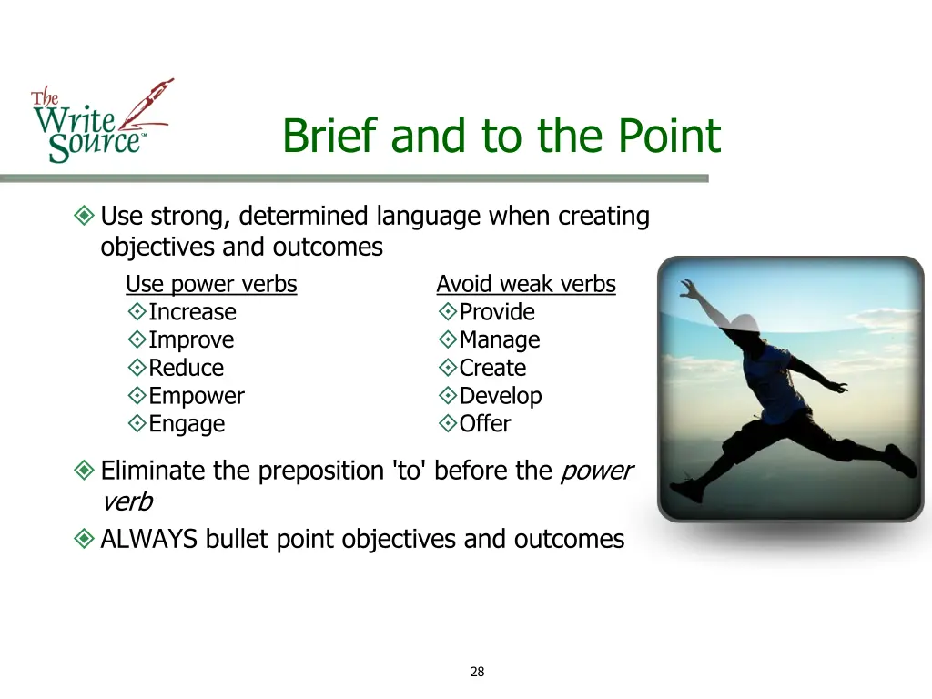 brief and to the point 15