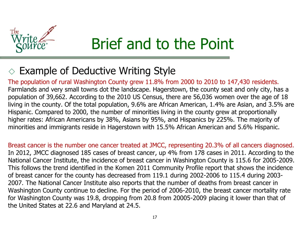 brief and to the point 4