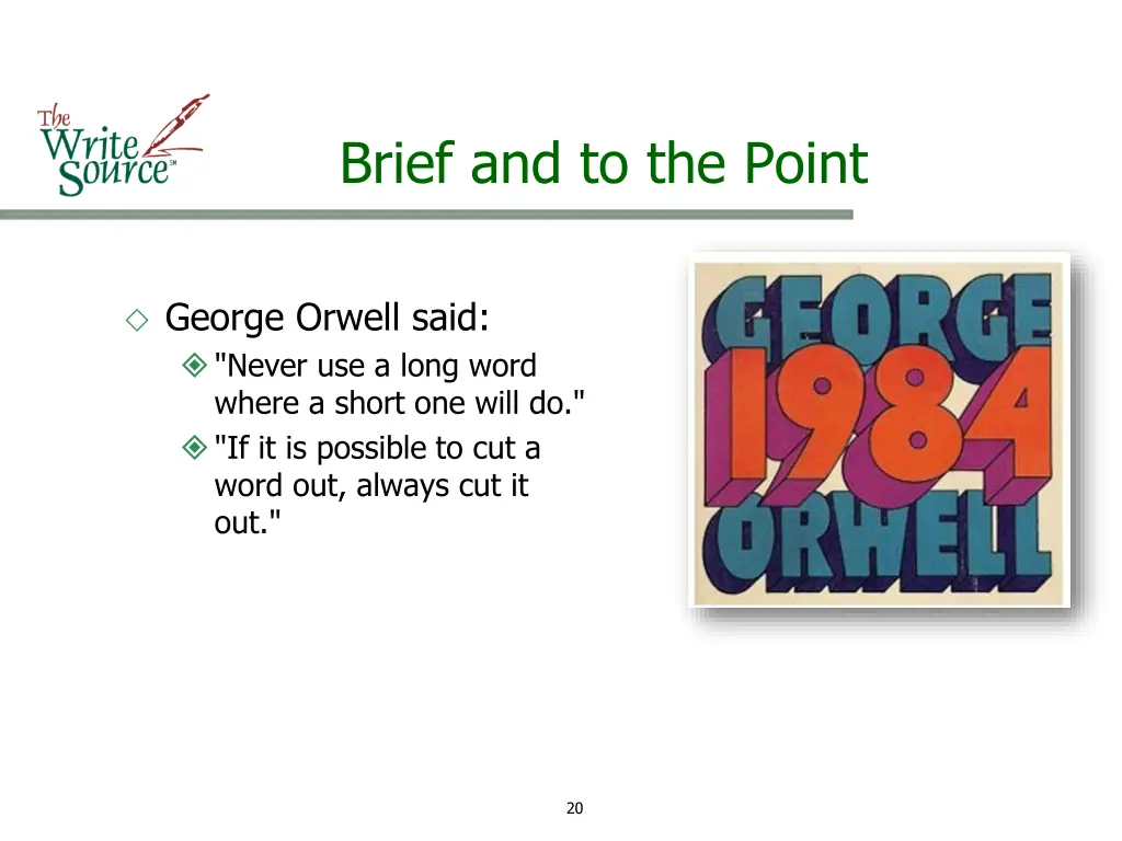 brief and to the point 7