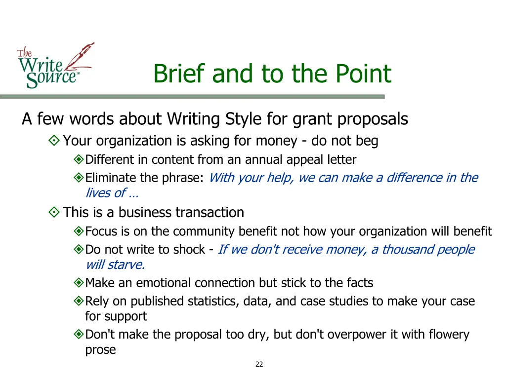 brief and to the point 9