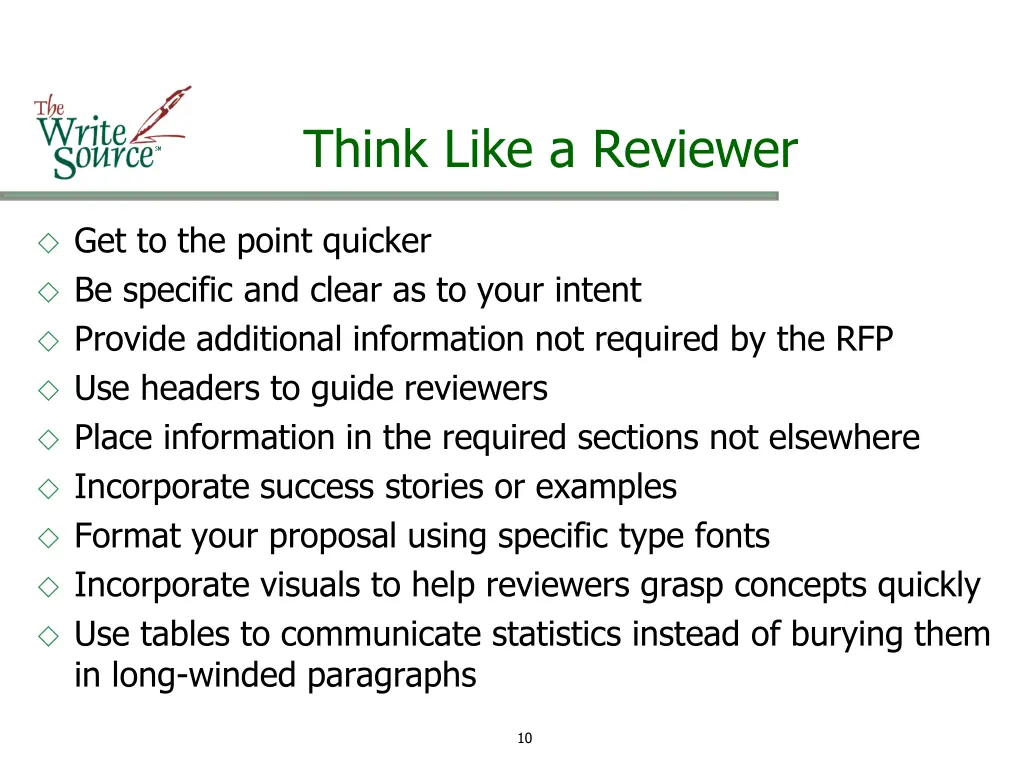 think like a reviewer