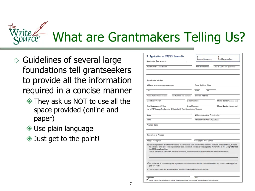 what are grantmakers telling us