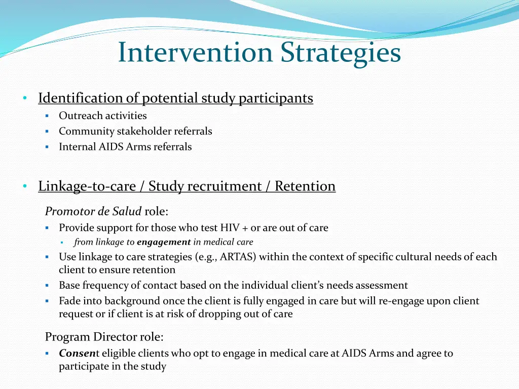 intervention strategies