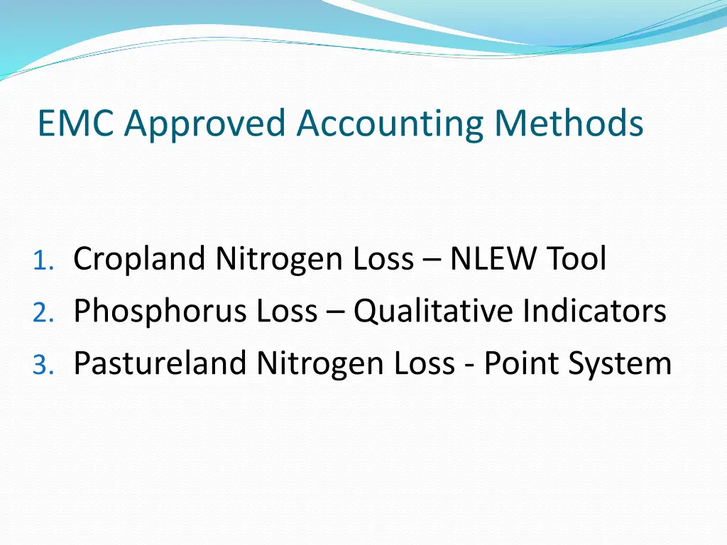 emc approved accounting methods