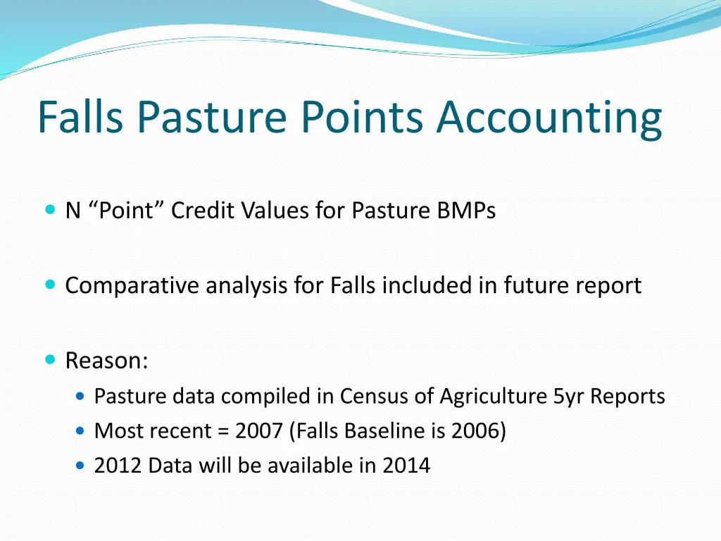 falls pasture points accounting