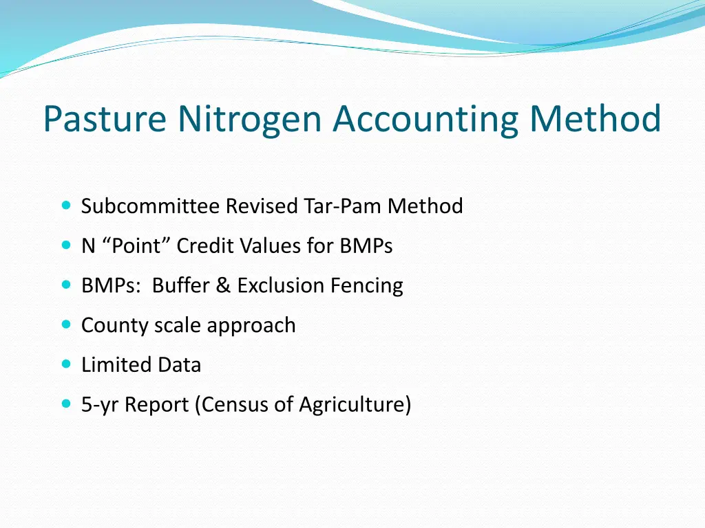 pasture nitrogen accounting method