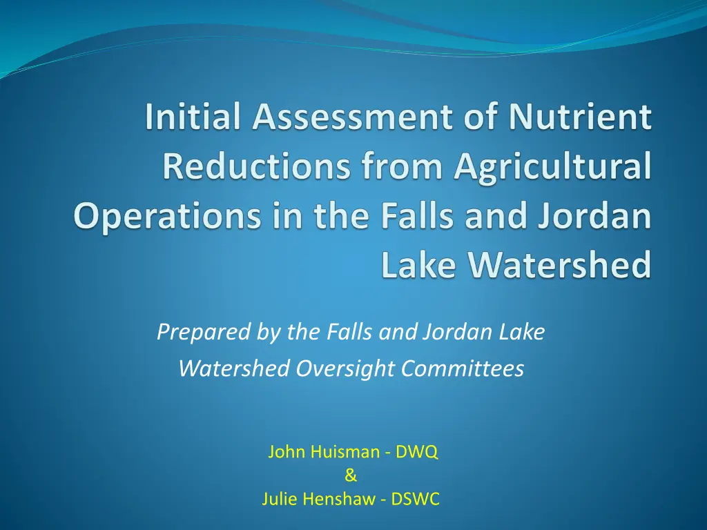 prepared by the falls and jordan lake watershed