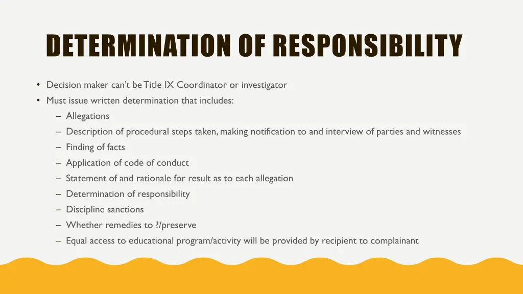 determination of responsibility