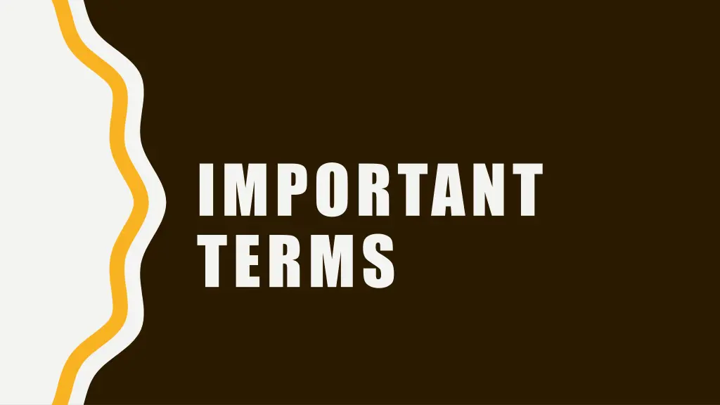 important terms