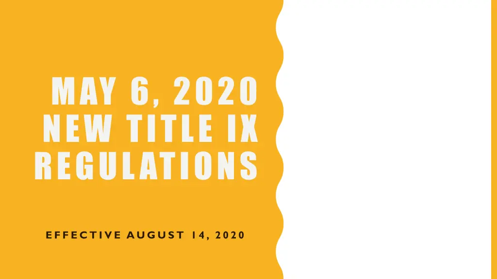 may 6 2020 new title ix regulations