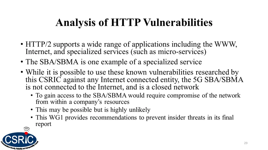 analysis of http vulnerabilities