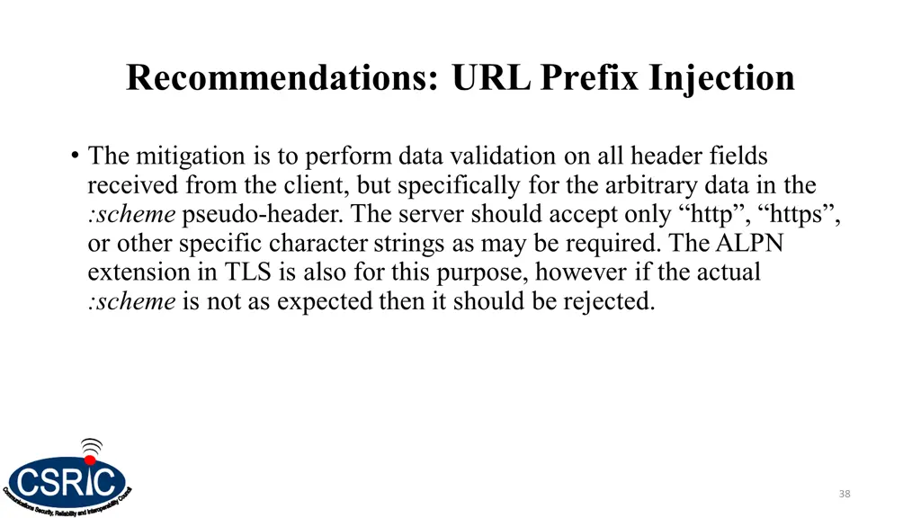 recommendations url prefix injection