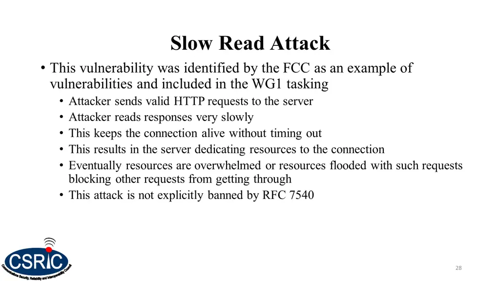 slow read attack