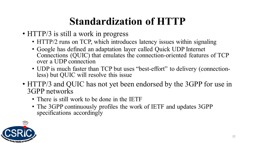 standardization of http http 3 is still a work