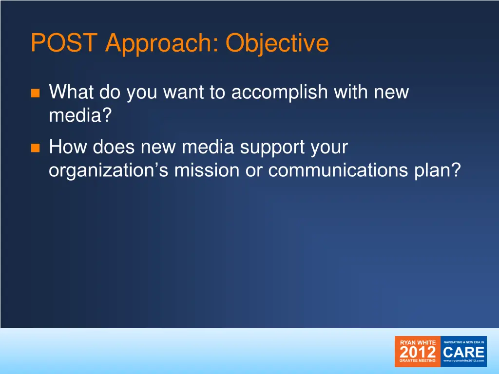 post approach objective