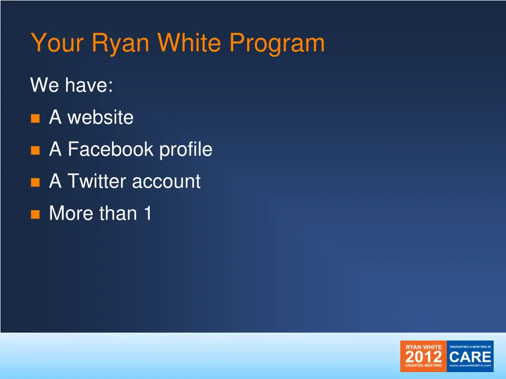 your ryan white program