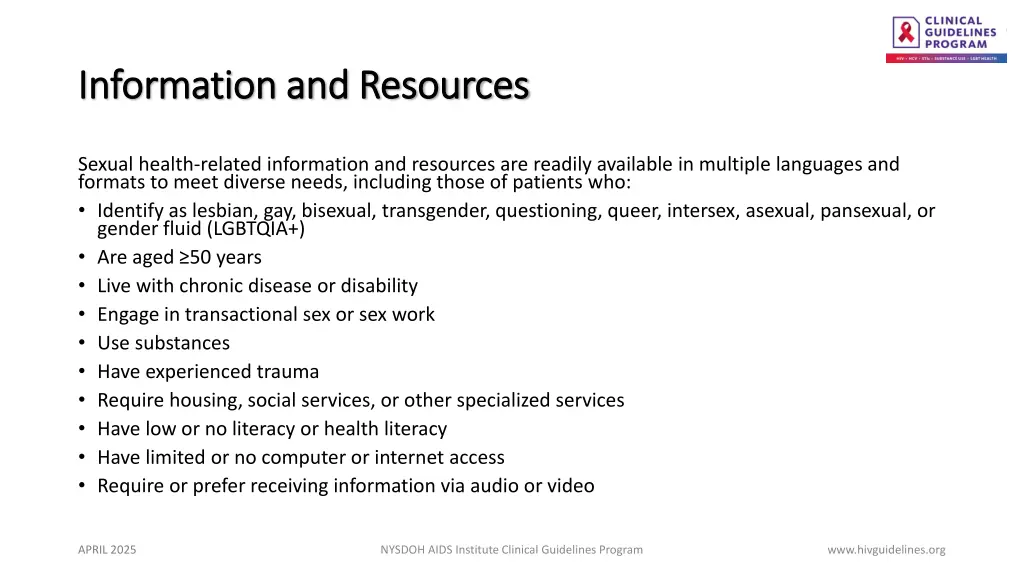 information and resources information