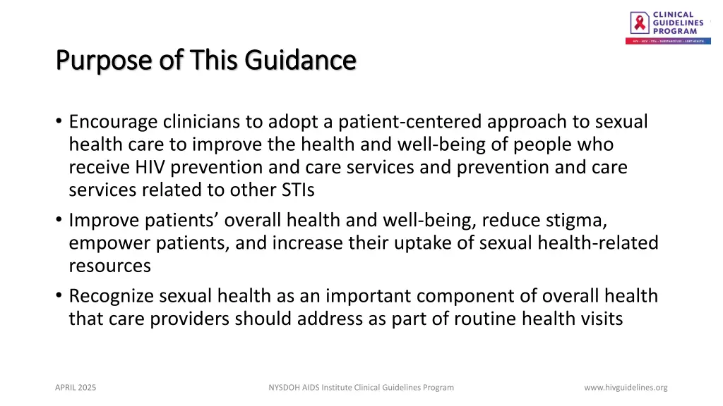 purpose of this guidance purpose of this guidance