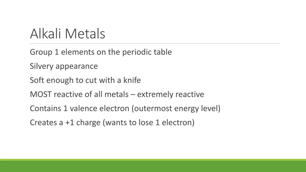 alkali metals