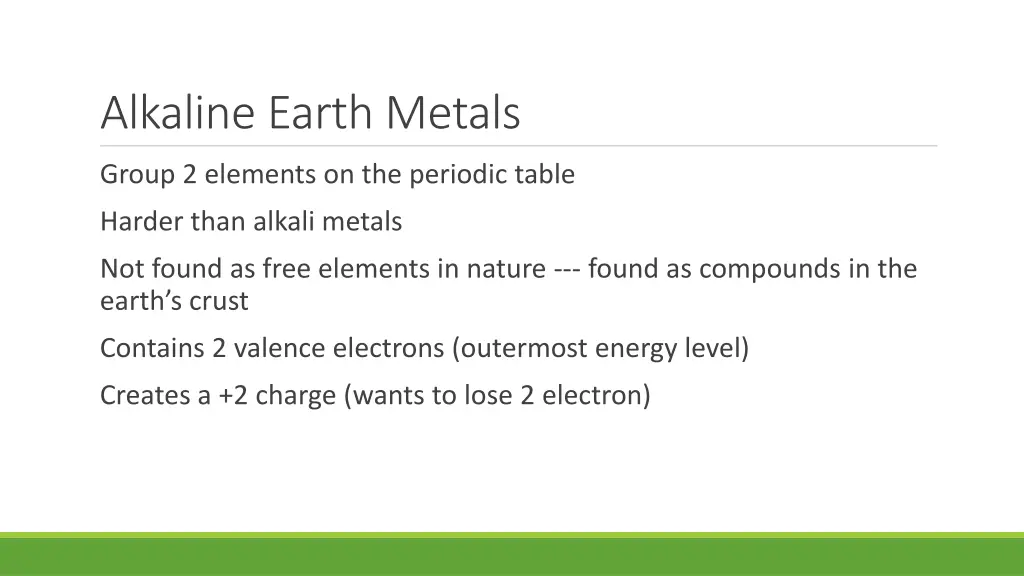 alkaline earth metals