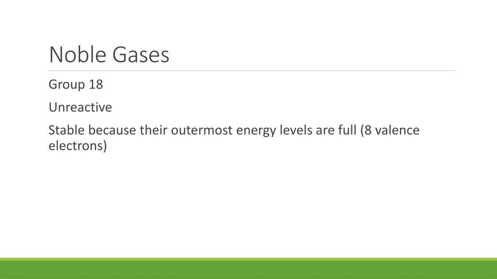 noble gases